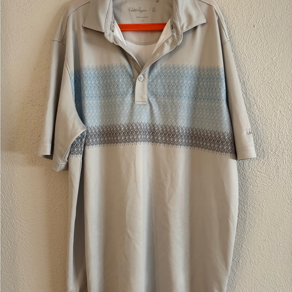 Walter Hagen Gray and Blue Polo Shirt